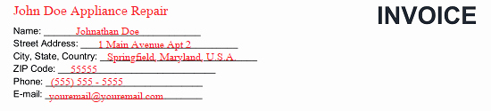 Appliance Repair Invoice Template Beautiful Appliance Repair Invoice Template Lineinvoice