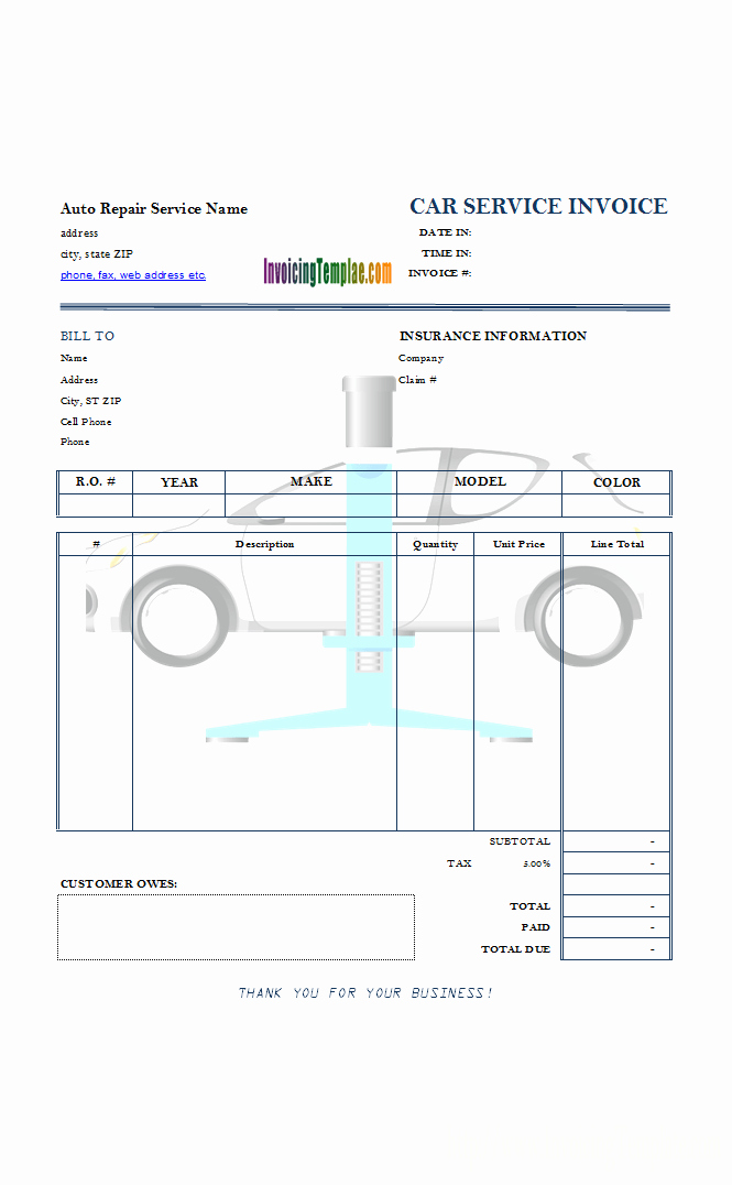 Appliance Repair Invoice Template Unique Appliance Repair Service Bill Template