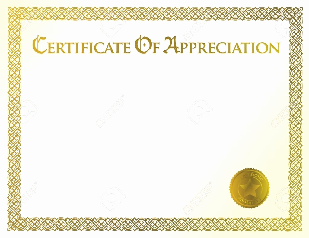 Appreciation Certificate Template Free Elegant Certificate Of Appreciation Template Free Editable