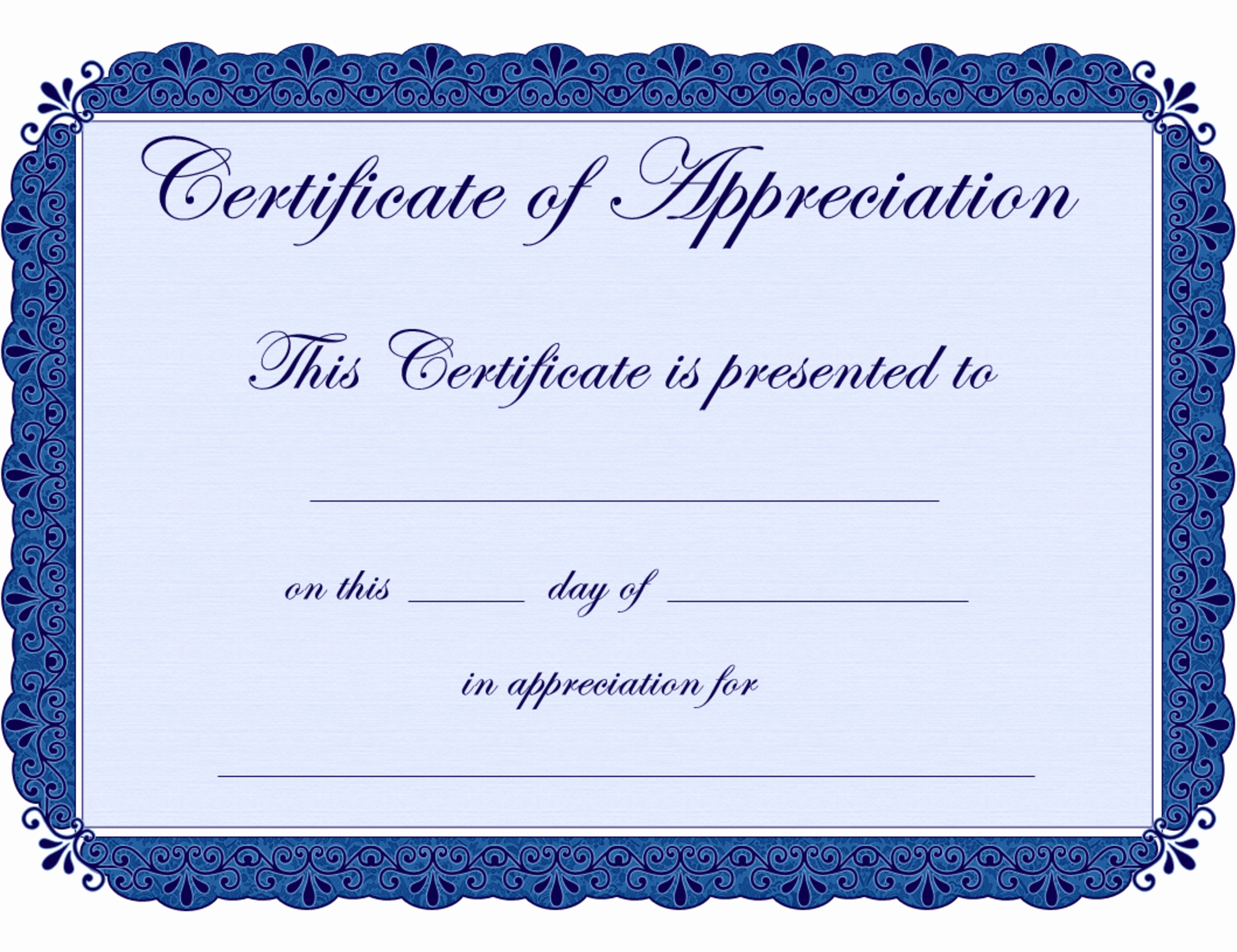 Appreciation Certificate Template Free Luxury Free Printable Certificates Certificate Of Appreciation