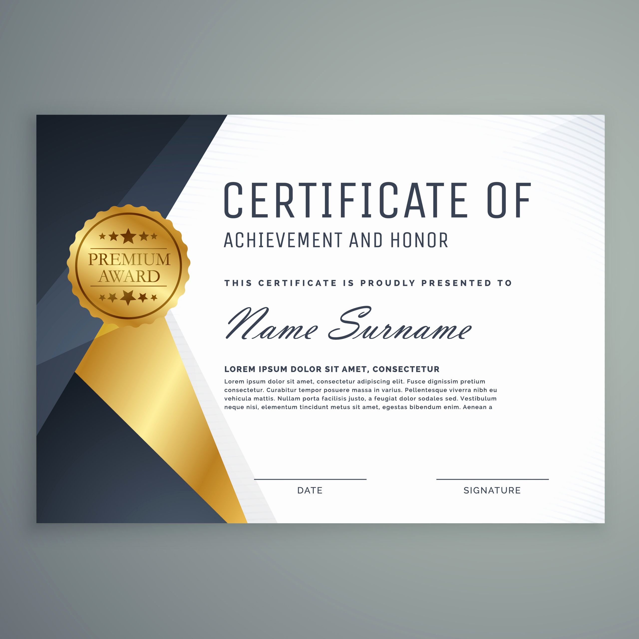 Appreciation Certificate Template Free Luxury Premium Certificate Of Appreciation Award Design