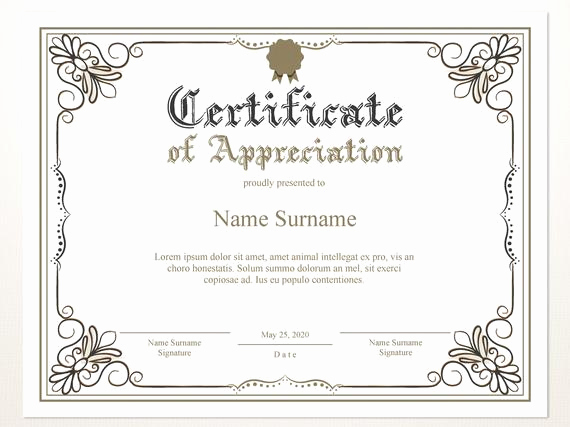 Appreciation Certificate Template Free Luxury Printable Certificate Of Appreciation Certificate Template