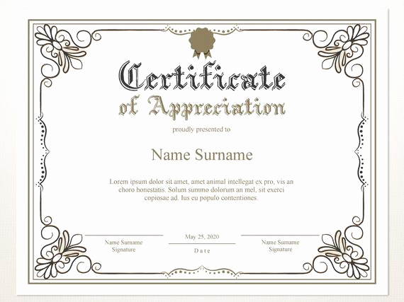 Appreciation Certificate Template Free Luxury Printable Certificate Of Appreciation Certificate Template