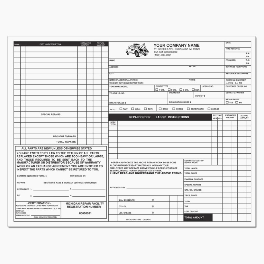 Automotive Repair Invoice Template Unique Never Underestimate the