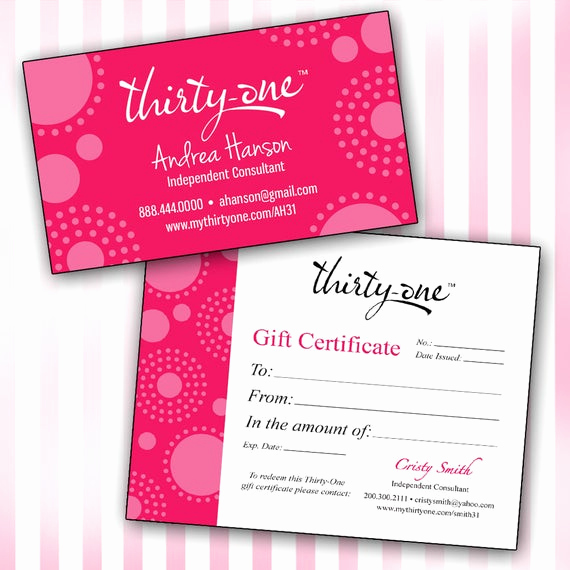 Avery Gift Certificate Template Fresh Items Similar to Bo Custom Thirty E Business Card