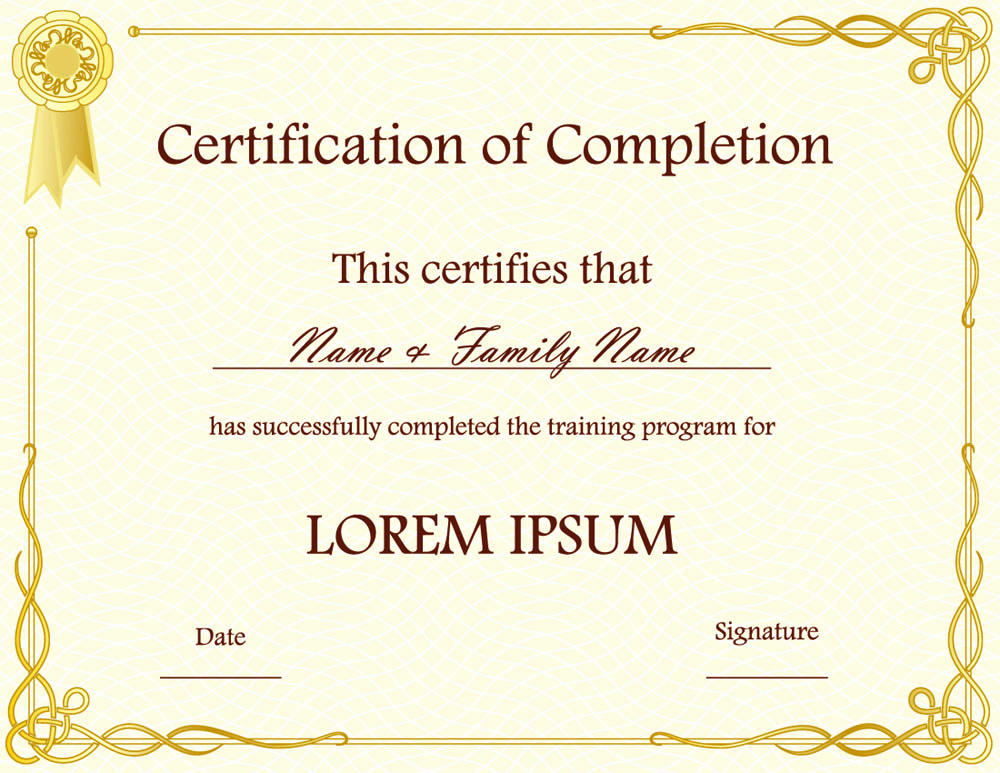 Award Certificate Template Free Download Awesome Certificate Templates