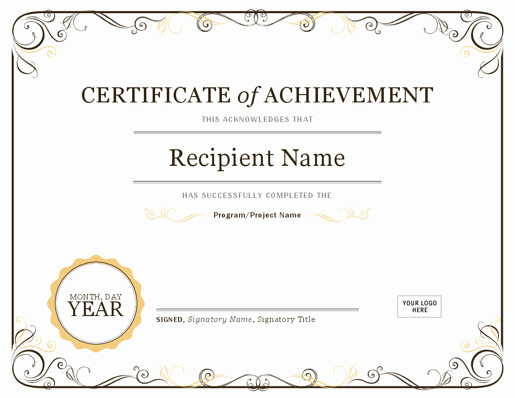 certificate of achievement tm