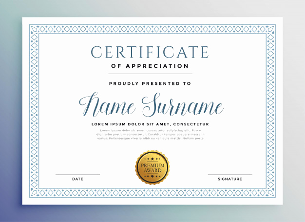 Award Certificate Template Free Download Inspirational Classic Certificate Award Template