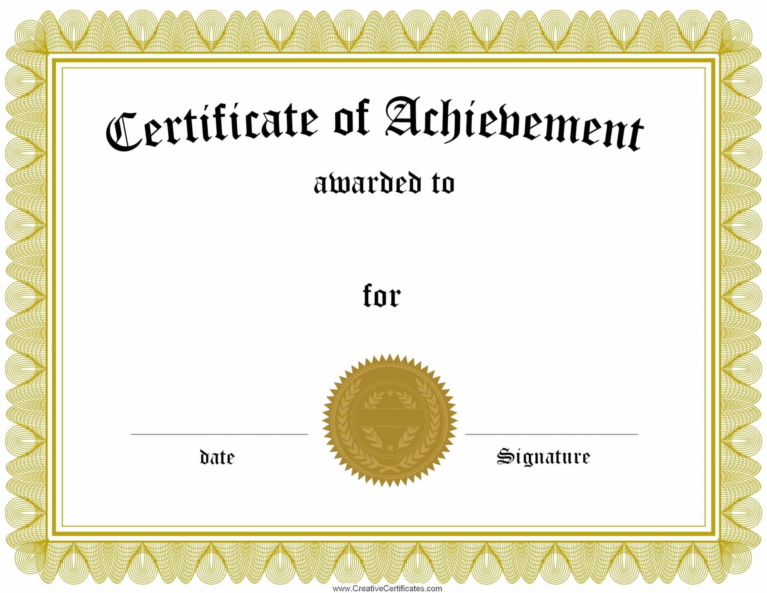 Award Certificate Template Free Download Lovely Free Customizable Certificate Of Achievement