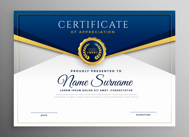 Award Certificate Template Free Download New Award Certificate Vectors S and Psd Files