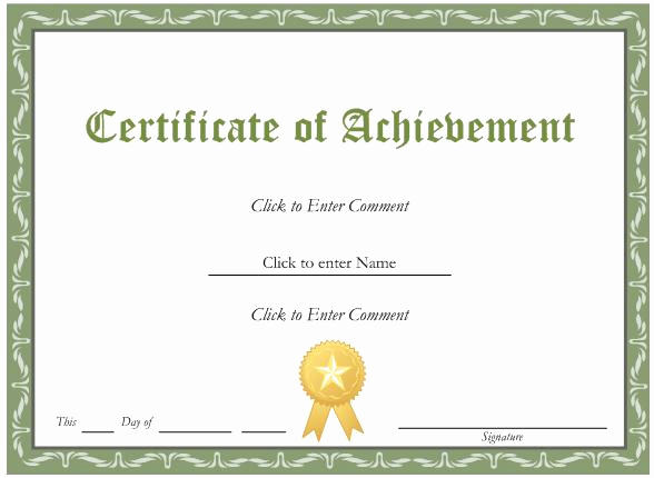 Award Certificate Template Free Download New Certificate Template Word