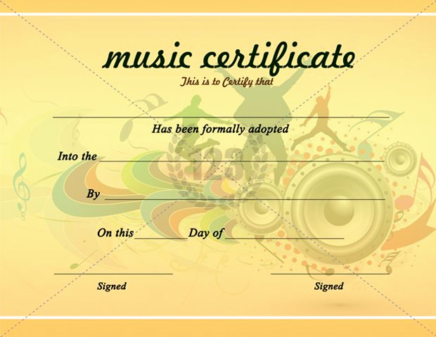 Award Certificate Template Free Download Unique Beautiful Music Certificate Templates for Free Download