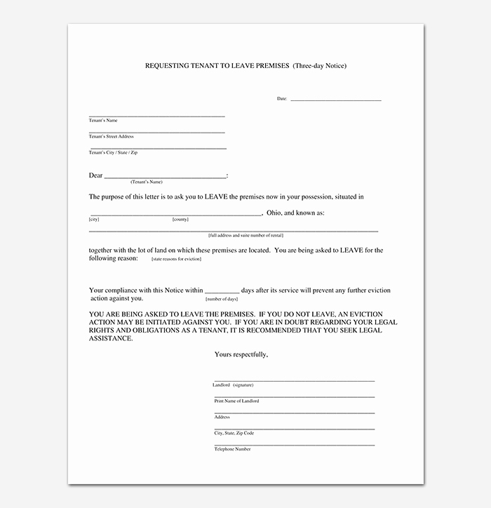 Baby Eviction Notice Template Awesome Eviction Notice 24 Sample Letters &amp; Templates