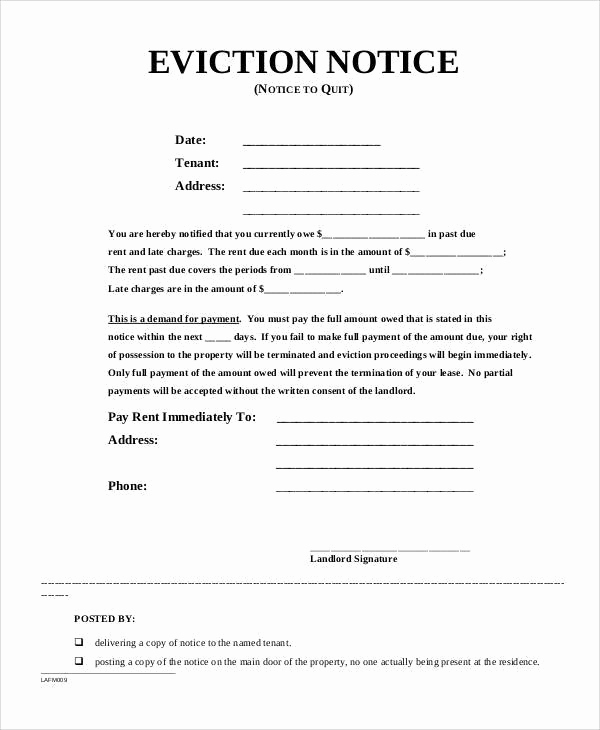 Baby Eviction Notice Template Unique Free 38 Eviction Notice Templates In Pdf