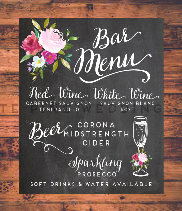 Bar Menu Template Free Beautiful 24 Bar Menu Templates – Free Sample Example format