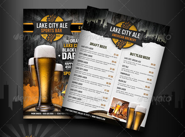 Bar Menu Template Free New 46 Free &amp; Premium Restaurant Flyer Templates Psd