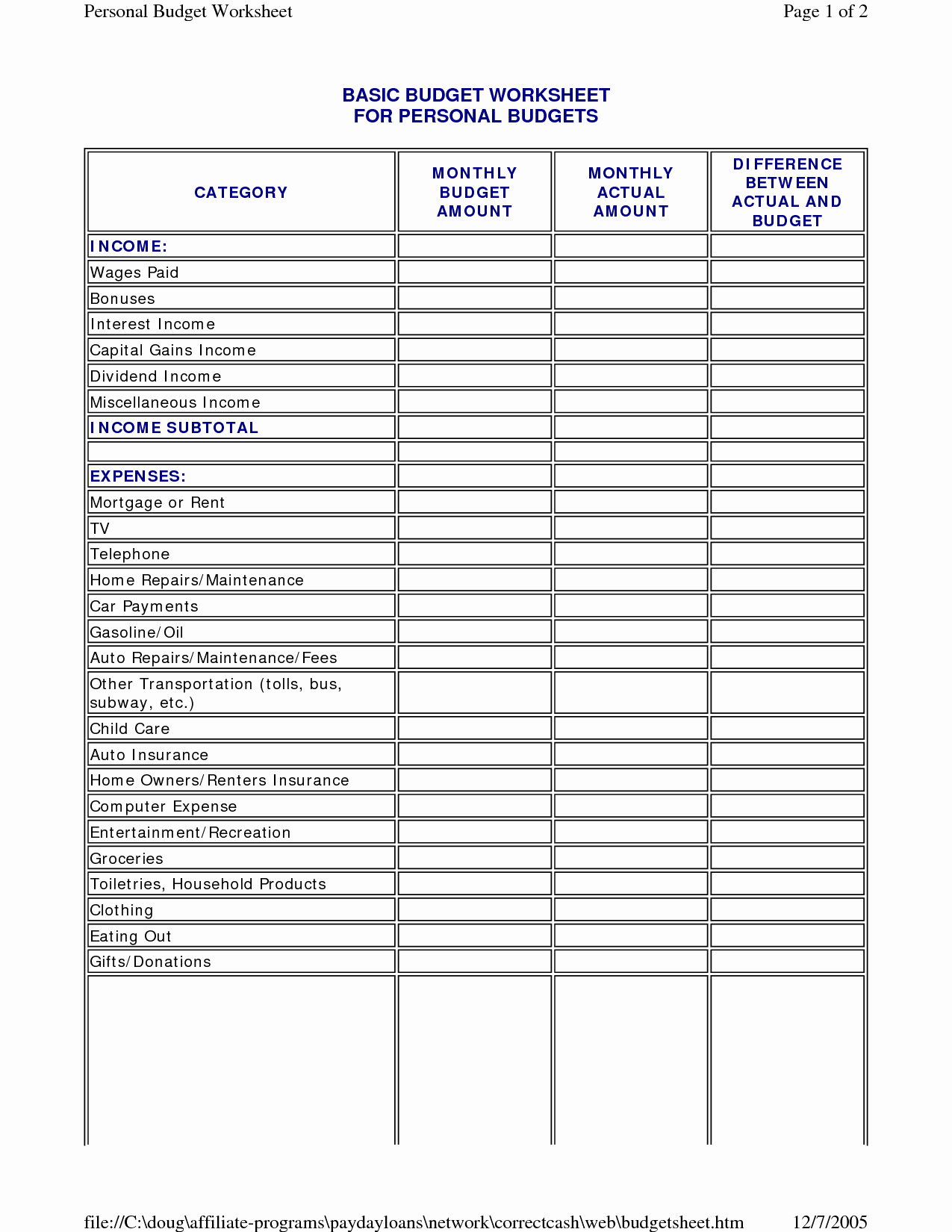 Basic Household Budget Template Elegant 17 Best Of New Home Bud Worksheet Basic Bud