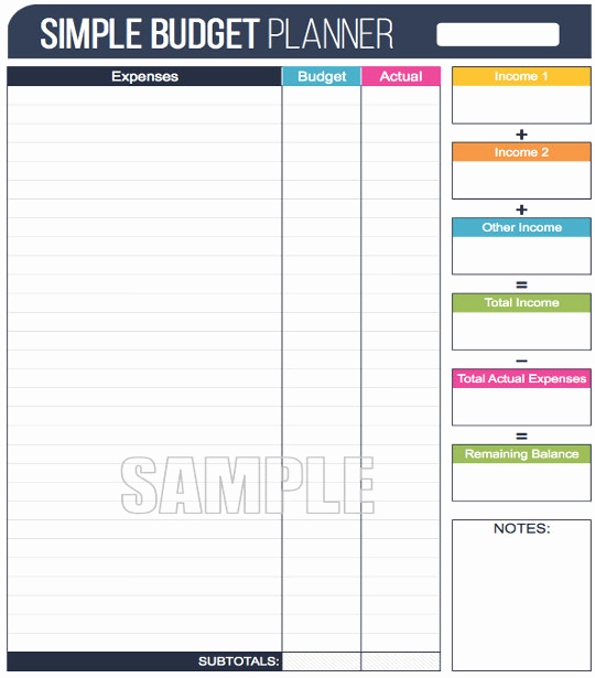 Basic Household Budget Template Elegant Simple Bud Template