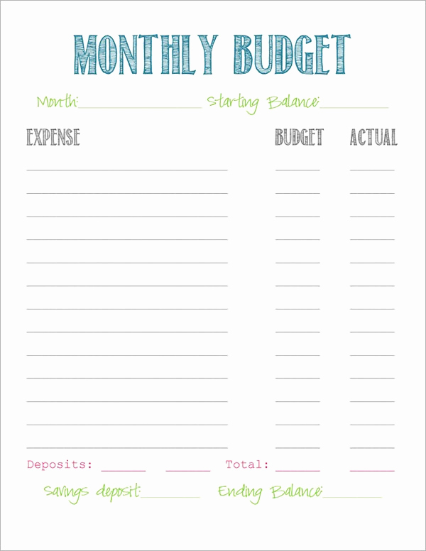 Basic Household Budget Template Elegant Simple Bud Template