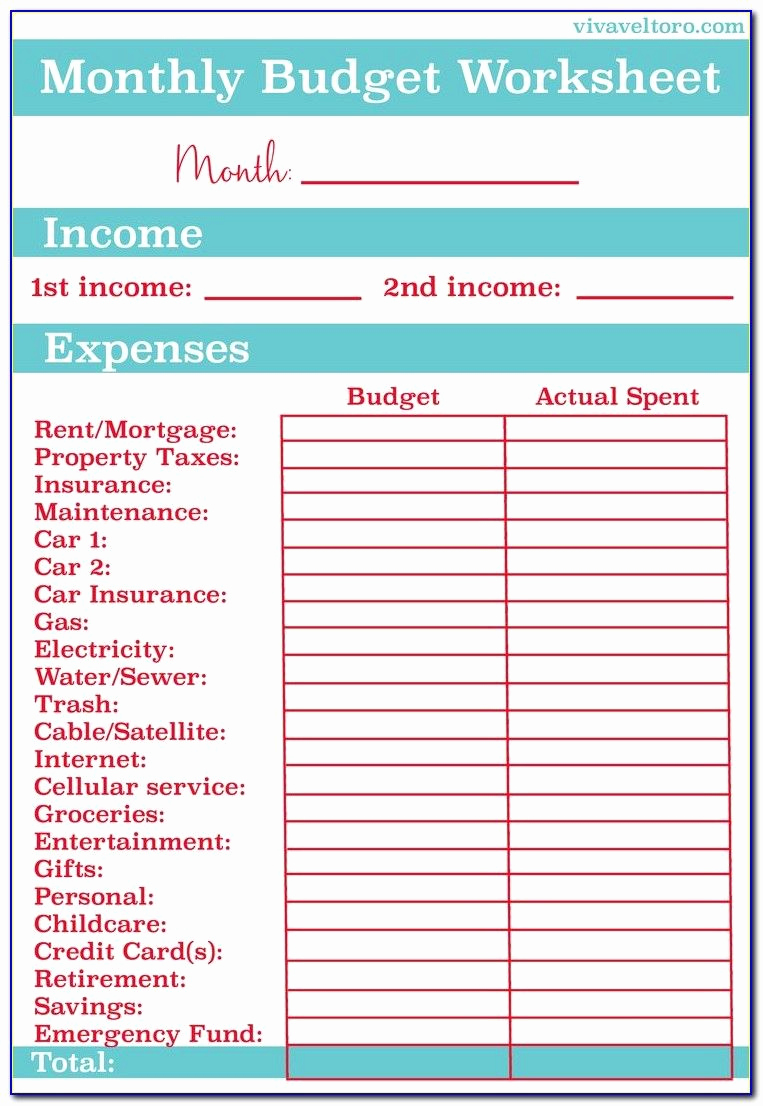 Basic Household Budget Template Fresh Household Bud forms Free Printable form Resume