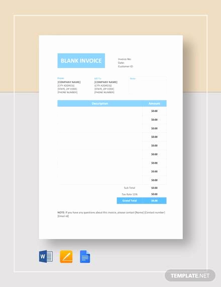 Basic Invoice Template Google Docs Awesome Free 14 Professional Invoice Templates In Word Pdf