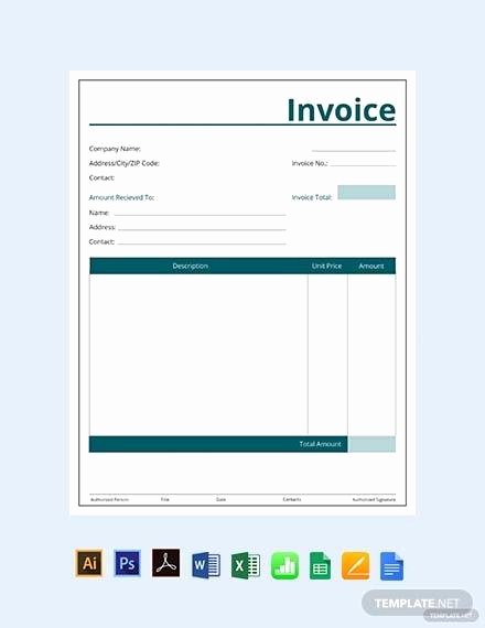 Basic Invoice Template Google Docs Beautiful Free 47 Sample Blank Invoice Templates In Word