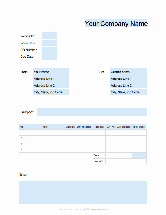 Basic Invoice Template Google Docs Elegant Free Invoice Template Google Docs