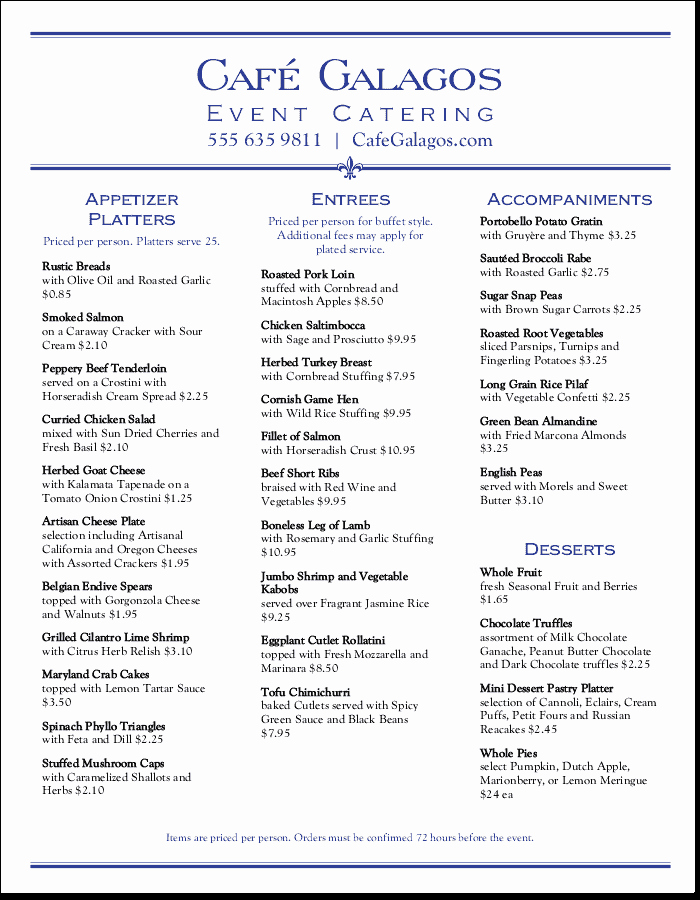 Bbq Catering Menu Template Awesome Catering Menu Templates that are Easy to Customize