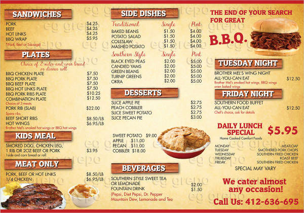 Bbq Catering Menu Template Fresh 50 Vintage Menu Designs Ai Pages Psd Docs