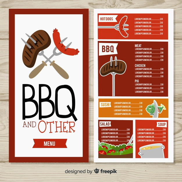 Bbq Catering Menu Template Fresh Bbq Restaurant Menu Template