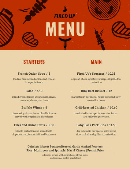 Bbq Catering Menu Template Lovely Customize 31 Bbq Menu Templates Online Canva