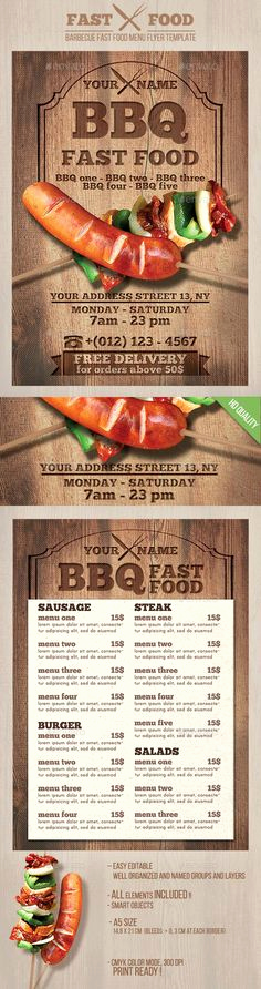 Bbq Menu Template Free Beautiful 1000 Images About Bbq On Pinterest