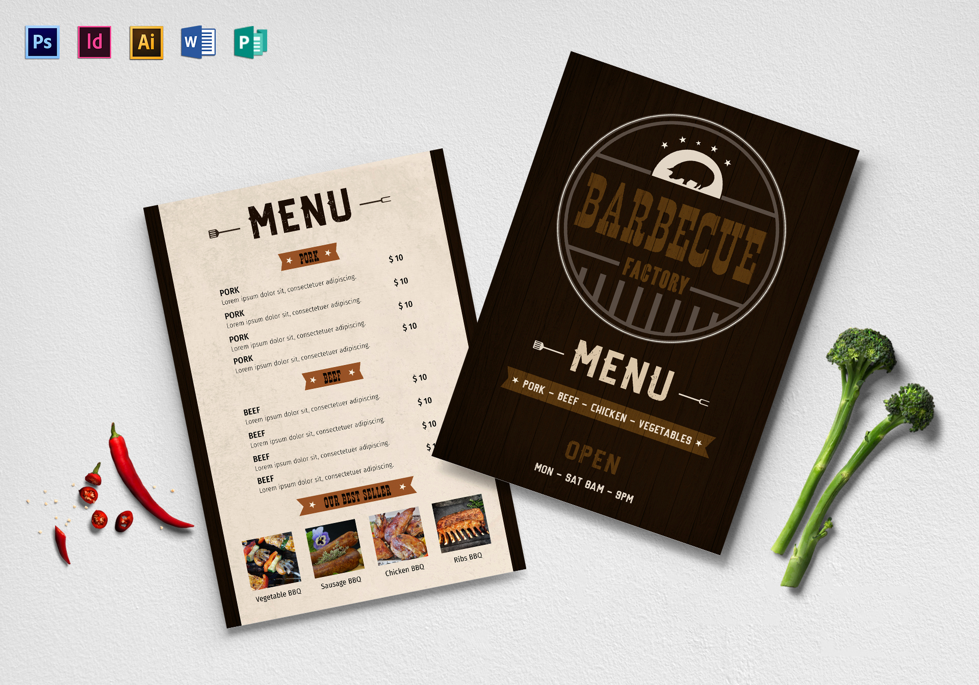 Bbq Menu Template Free Unique Bbq Menu Design Template In Psd Word Publisher