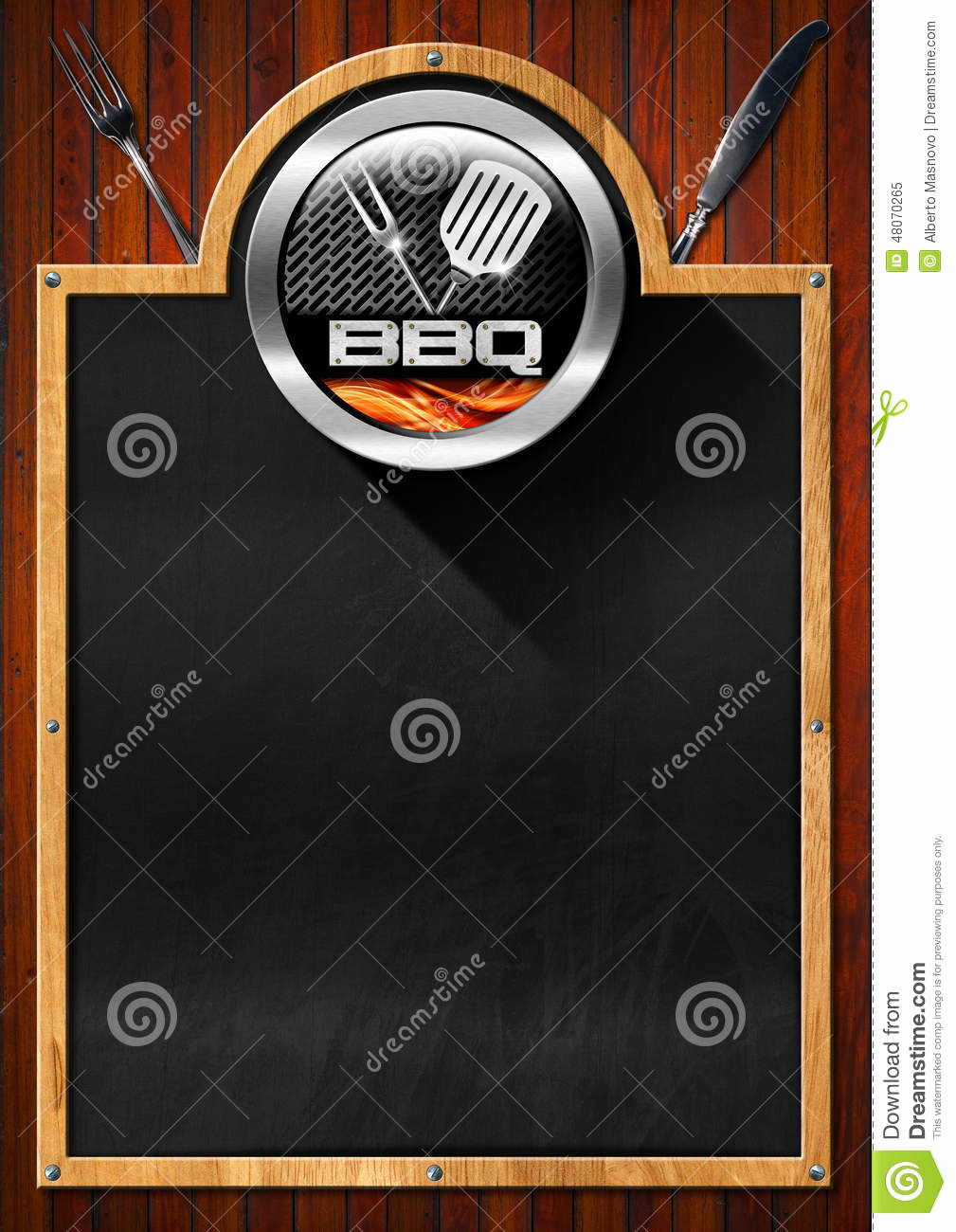 Bbq Menu Template Free Unique Blackboard for Barbecue Menu Stock Illustration
