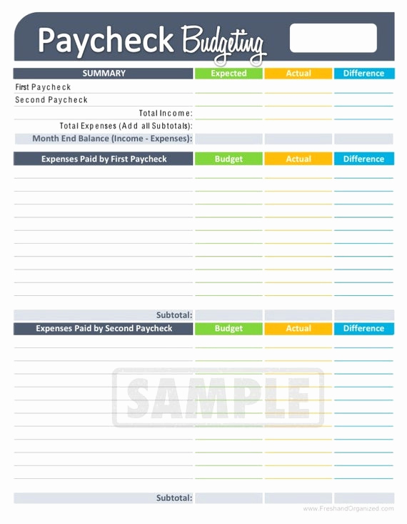 Bi Monthly Budget Template Best Of Paycheck Bud Ing Worksheet Editable Personal Finance