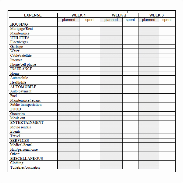 Bi Monthly Budget Template Inspirational 26 Free Bi Weekly Bud Templates Ms Fice Documents