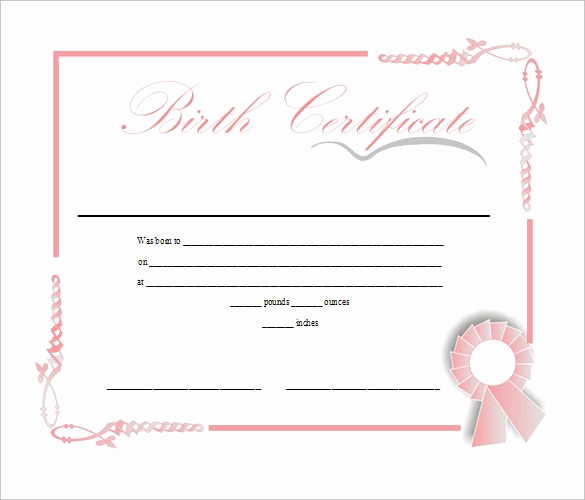 Birth Certificate Template Doc Elegant Birth Certificate Template Free Download In Doc