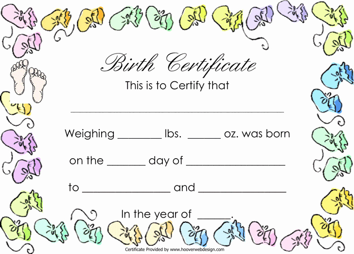 Birth Certificate Template Doc New 4 Birth Certificate Template Free Download