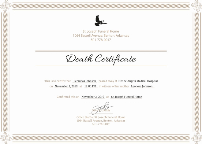 Blank Death Certificate Template Best Of 8 Death Certificate Templates Psd Ai Illustrator Word