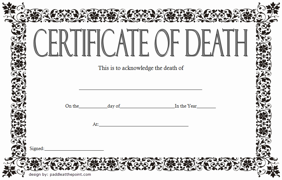 Blank Death Certificate Template Unique Blank Death Certificate Template 7 Unwanted Documents