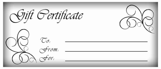 Blank Gift Certificate Template Word Elegant 16 Free Simple Gift Certificate Templates