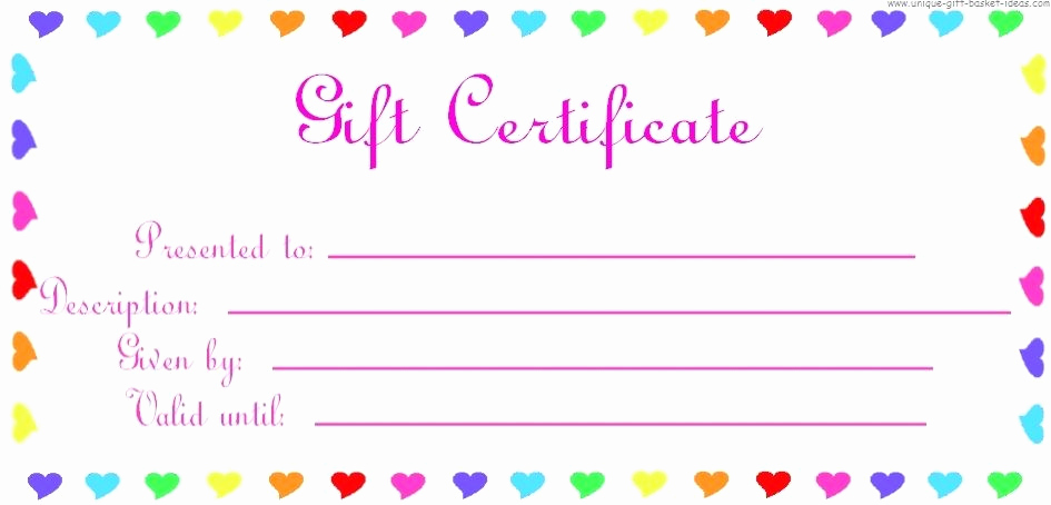 Blank Gift Certificate Template Word Fresh Blank Certificates to Print