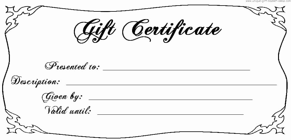 Blank Gift Certificate Template Word Lovely 18 Gift Certificate Templates Excel Pdf formats