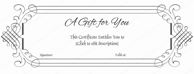 Blank Gift Certificate Template Word Lovely Simple Gift Certificate Template Word T Certificate