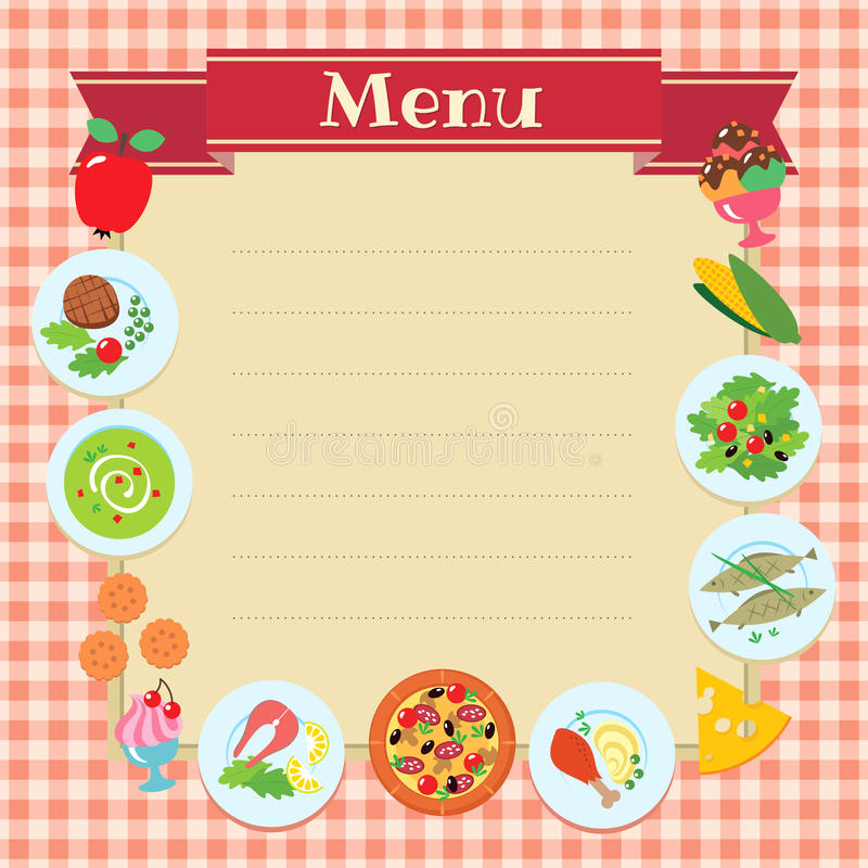 Blank Menu Template Free Download Awesome Cafe Restaurant Menu Template Stock Vector