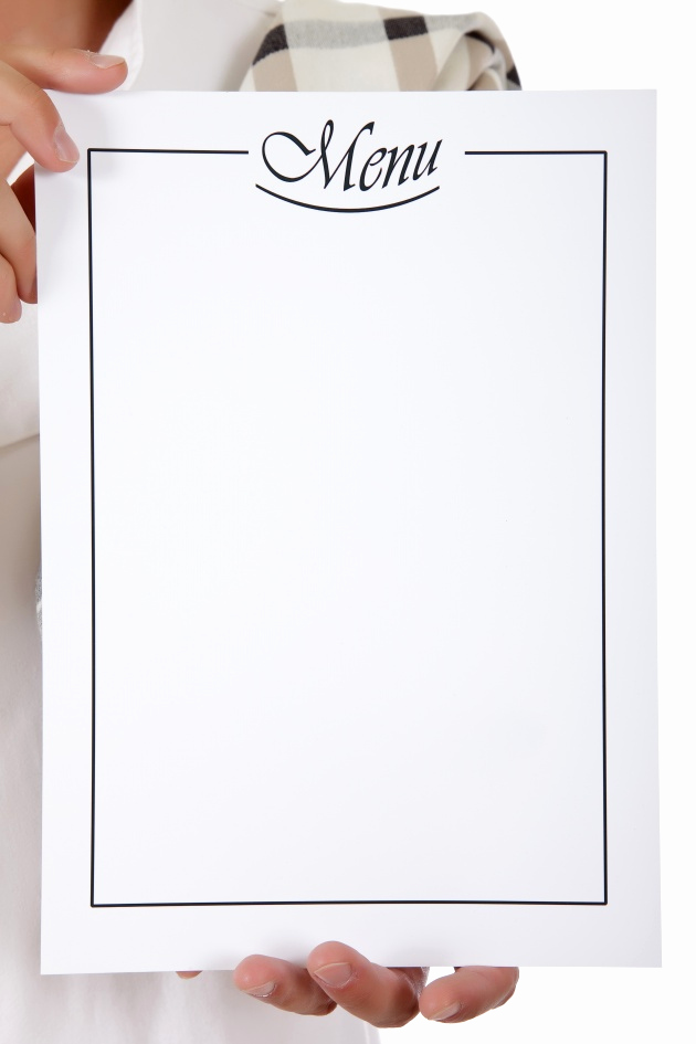 Blank Menu Template Free Download New Menu Templates