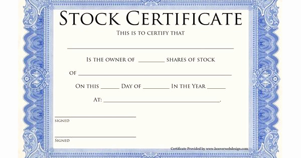 Blank Stock Certificate Template Free Elegant Blank Stock Certificate Template