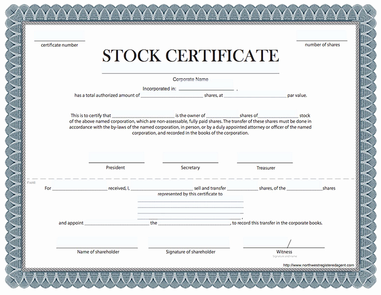Blank Stock Certificate Template Free Luxury Best S Of Stock Certificate forms Blank Stock