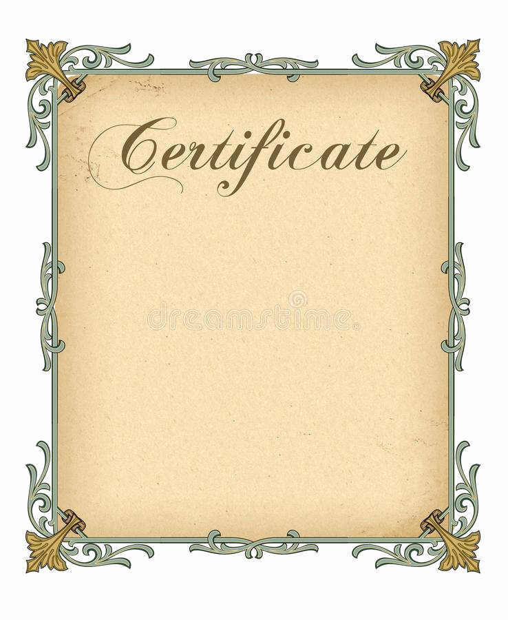 Blank Stock Certificate Template Free Luxury Blank Certificate Template Stock Illustration