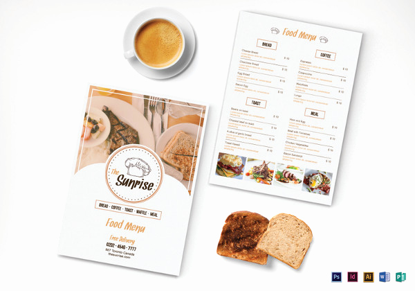 Breakfast Menu Template Free Beautiful 32 Breakfast Menu Templates Free Sample Example format